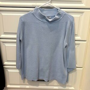 Baby Blue Mock Neck Sweater-Fate